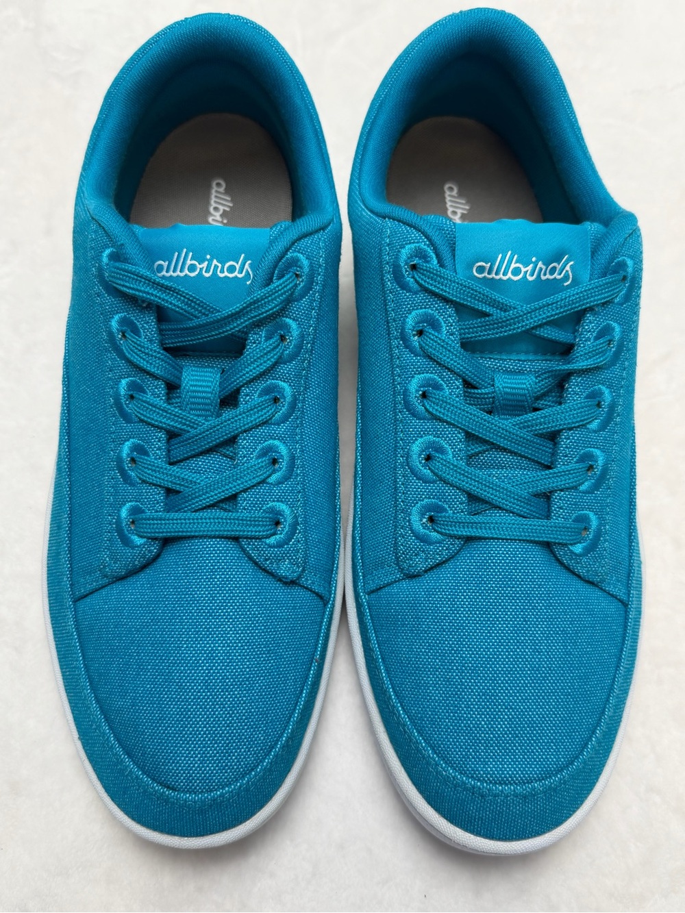 Allbirds Womens Canvas Pacers Sneakers 9 Organic Cotton Thrive Teal NWOT - Picture 3 of 9